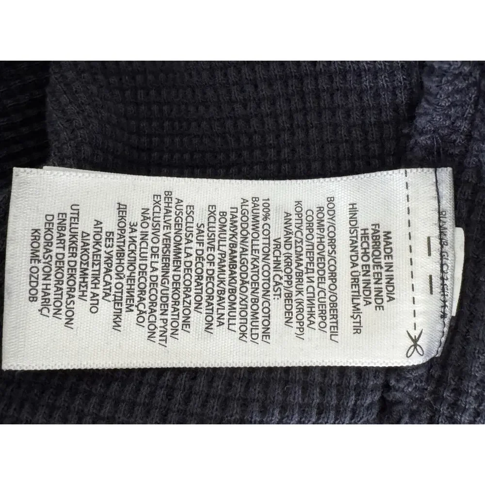Polo Ralph Lauren Waffle Knit Thermal Shirt Mens Large Blue Long Sleeve. Winter
